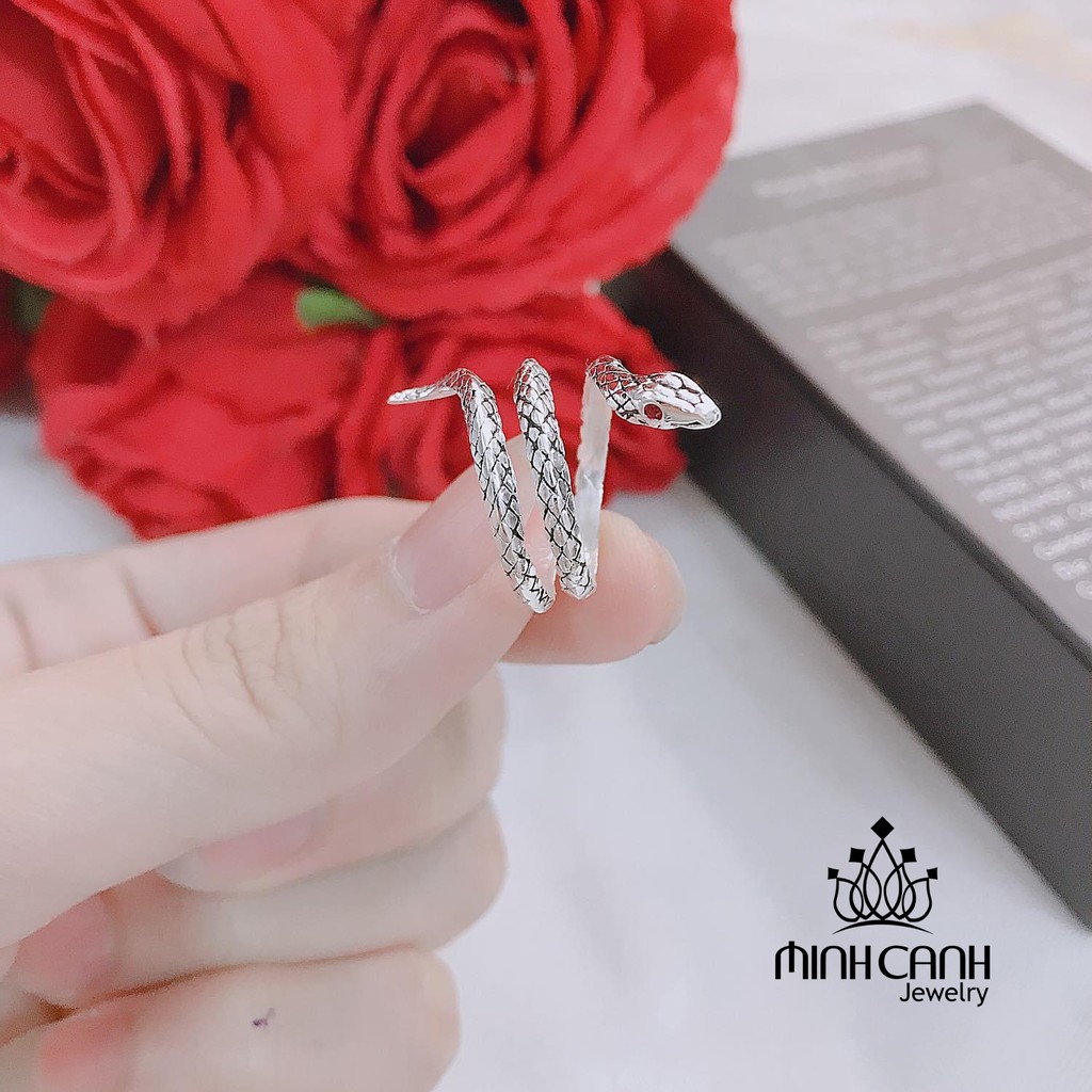 Nhẫn Bạc Nữ Hình Con Rắn - Minh Canh Jewelry