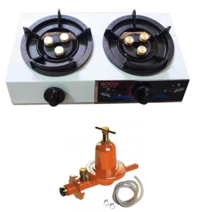 Bếp Khè Gas Công Nghiệp mẫu mới 3 đầu đốt sogo đủ loại 1 lò, 2 lò, 3 lò, 4 lò, bảo hành 12 tháng Tại hãng