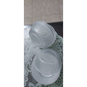 Set 5 bát tô nhựa 18.8 x 6.4 cm trong suốt loại to đựng cơm, canh