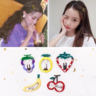 Kẹp tóc bấm hoa quả