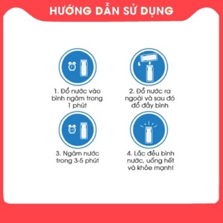 [tặng đá khoáng,túi,thuốc thử] Bình tạo nước kiềm Ion Uswater 400ml