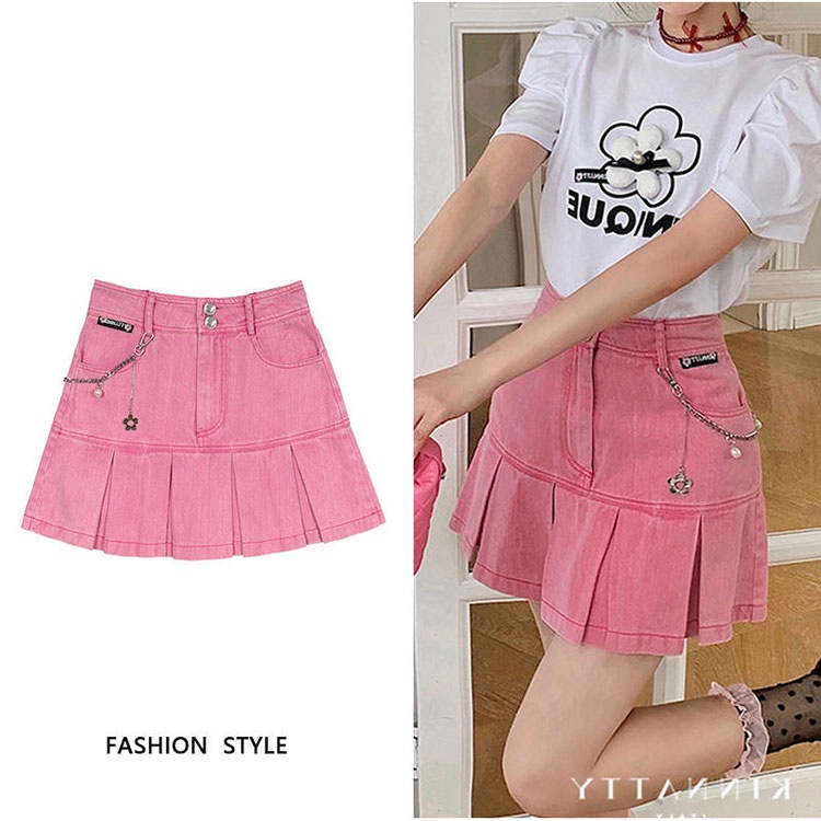 Chân váy jean IELGY lưng cao dáng ôm sành điệu cho nữ