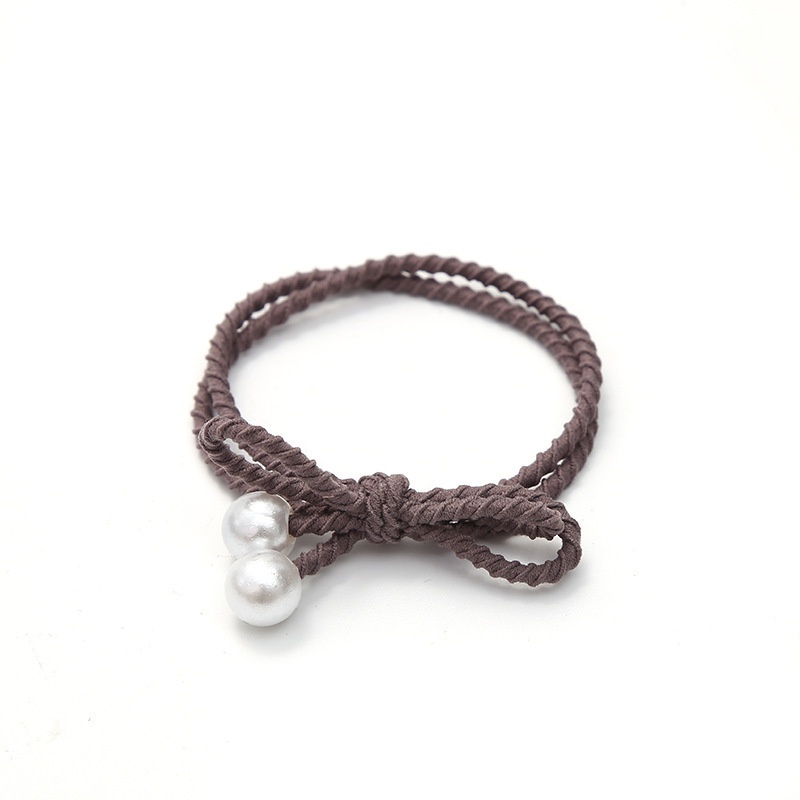 Bộ 11 Dây Cột Tóc Cao Su Đính Ngọc Trai Dễ Thương Phong Cách Hàn Quốc