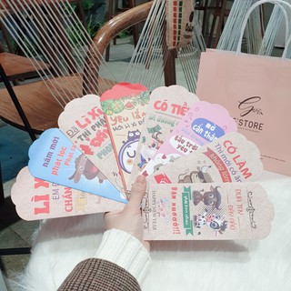 Combo 50 bao lì xì Tết Tân Sửu, Bao lì xì chúc tết nhiều mẫu có mix màu