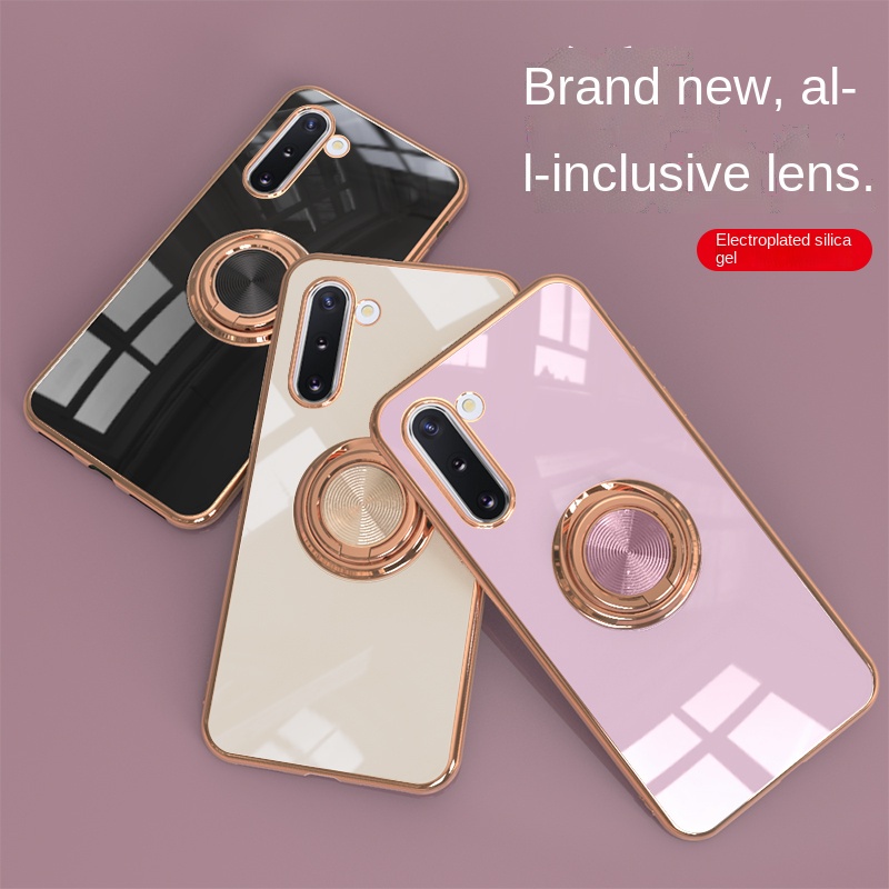 Ốp Điện Thoại Mạ Điện 6D Chống Rơi Có Nhẫn Đỡ Cho Samsung Galaxy Note 10 plus Note 9 Note 10