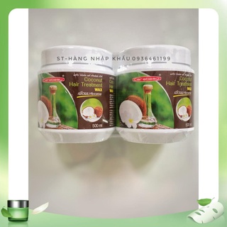 {SIÊU RẺ)2 hộp KEM Ủ TÓC SIÊU MƯỢT TINH DẦU DỪA NON- THÁI LAN---500ML