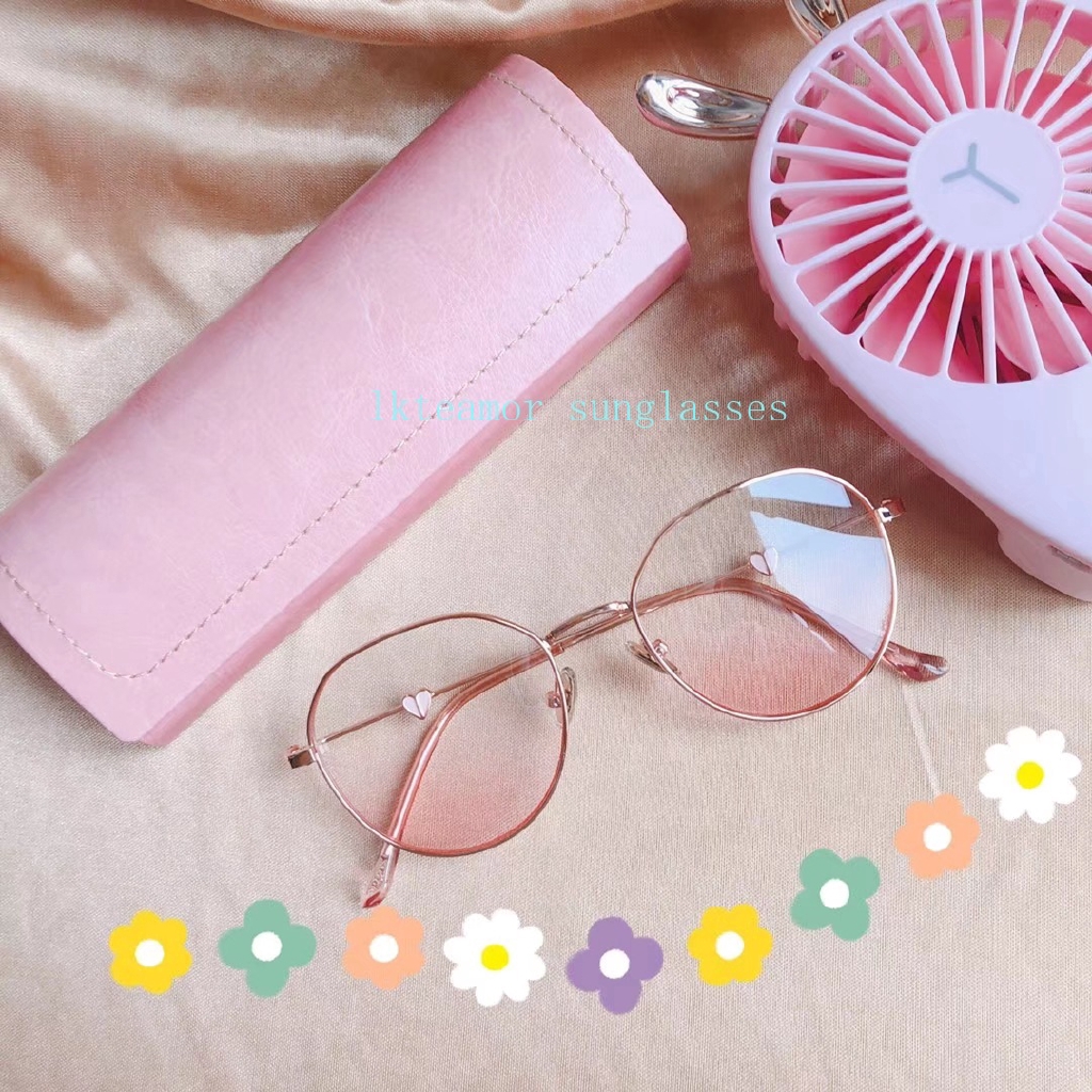 Kính mát hình trái tim phong cách Nhật Bản dễ thương dành cho nữ