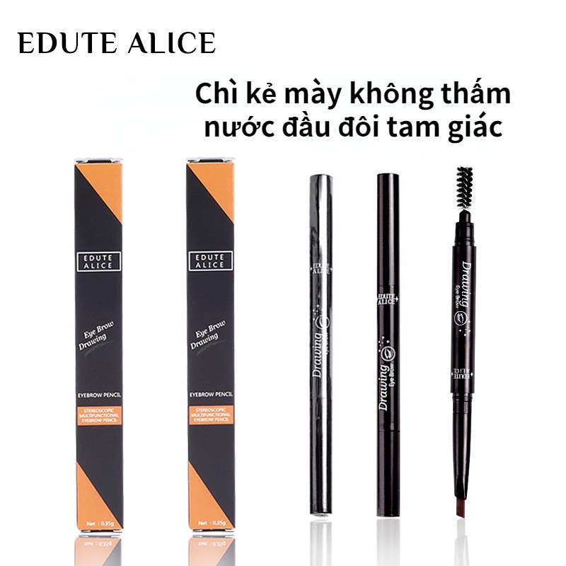 Chì kẻ mày hai đầu tự động xoay kháng nước không dễ phai màu trang điểm thời trang
