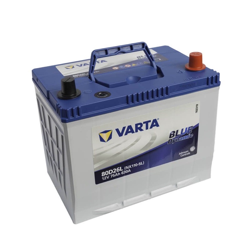 Bình ắc quy xe Nissan Navara/Terra/X-Trail Varta 80D26L 12V-75Ah