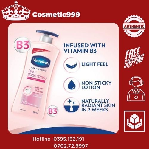 Sữa dưỡng thể vaseline healthy white uv lightening 725ml - Cosmetic999