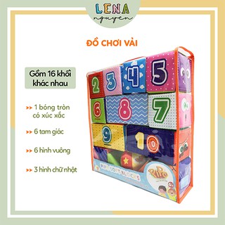 (CHÍNH HÃNG) ĐỒ CHƠI VẢI, XẾP HÌNH VẢI 16 CHI TIẾT AN TOÀN THƯƠNG HIỆU PIPO VIỆT NAM (đạt chứng nhận tiêu chuẩn Đồ chơi