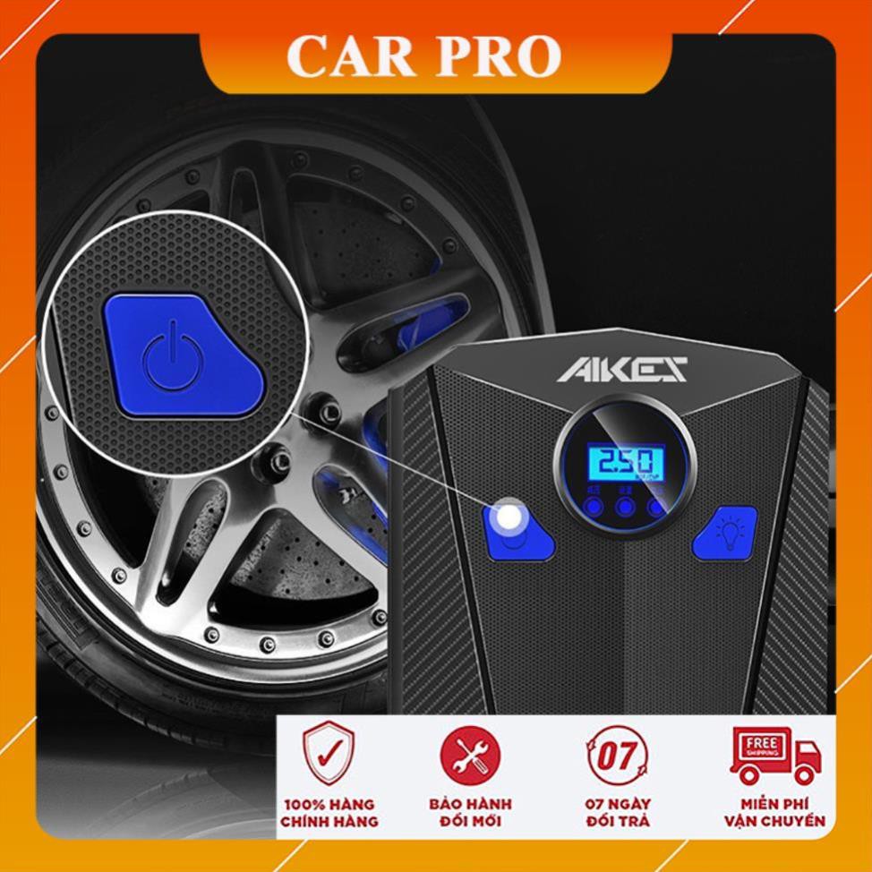 Bơm lốp ô tô, xe hơi điện tử AIKESI - kèm hộp công cụ trọn bộ cứu lốp (BH - 1 đổi 1) - CAR PRO