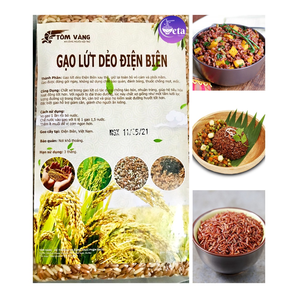 2kg gạo lứt Tôm Vàng (gạo lứt đỏ/ Séng Cù Điện Biên/ tím than, đen/ huyết rồng/ tam sắc / nâu)giảm cân