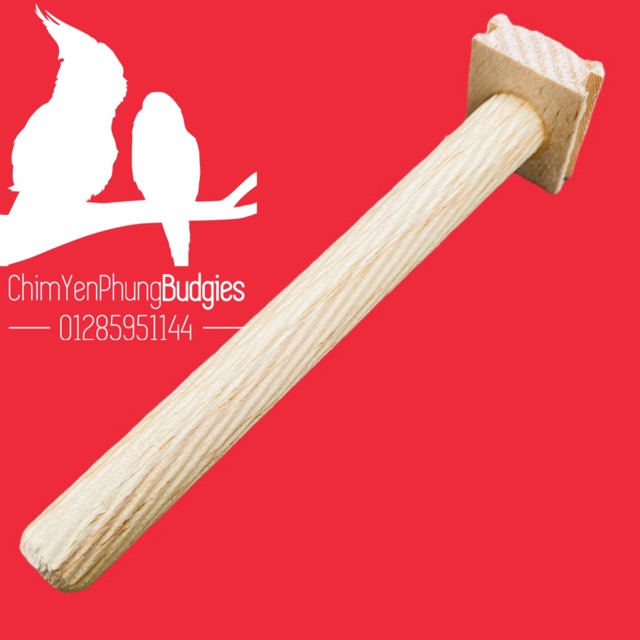 CẦU GỖ 10cm gắn lồng chim (cầu phụ)