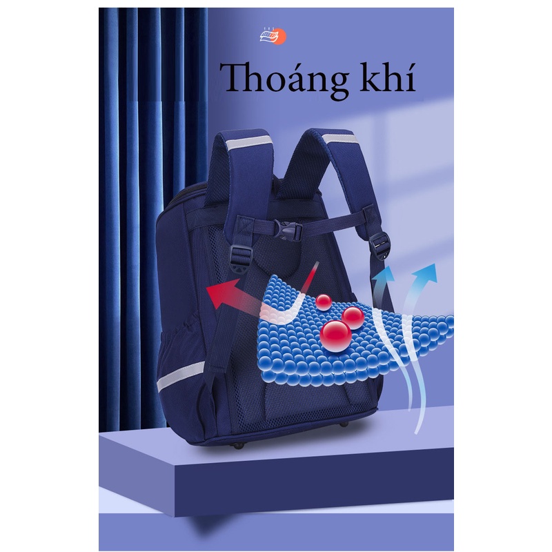 Balo cho bé trai, bé gái chống nước, chống gù siêu nhẹ, rộng rãi ba lô học sinh tiểu học cặp sách đi học