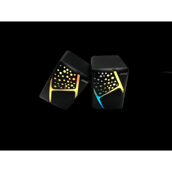 LOA VI TÍNH USB 2.0 JEDEL S527 ĐÈN LED RGB ( 2 CÁI 1 BỘ ), LOA MINI LED RGB SIÊU ĐẸP ÂM THANH HAY CHUẨN