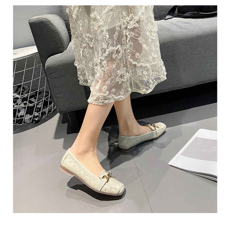 Giày búp bê IELGY mũi vuông thoải mái thời trang mùa thu dành cho nữ