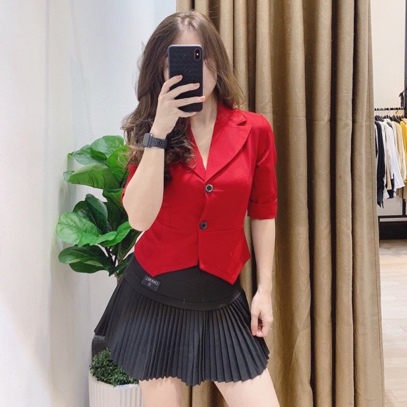 Áo Vest Nữ Công Sở Tay Lỡ Chất Vải Tuyết Mưa Sang Đẹp | BigBuy360 - bigbuy360.vn