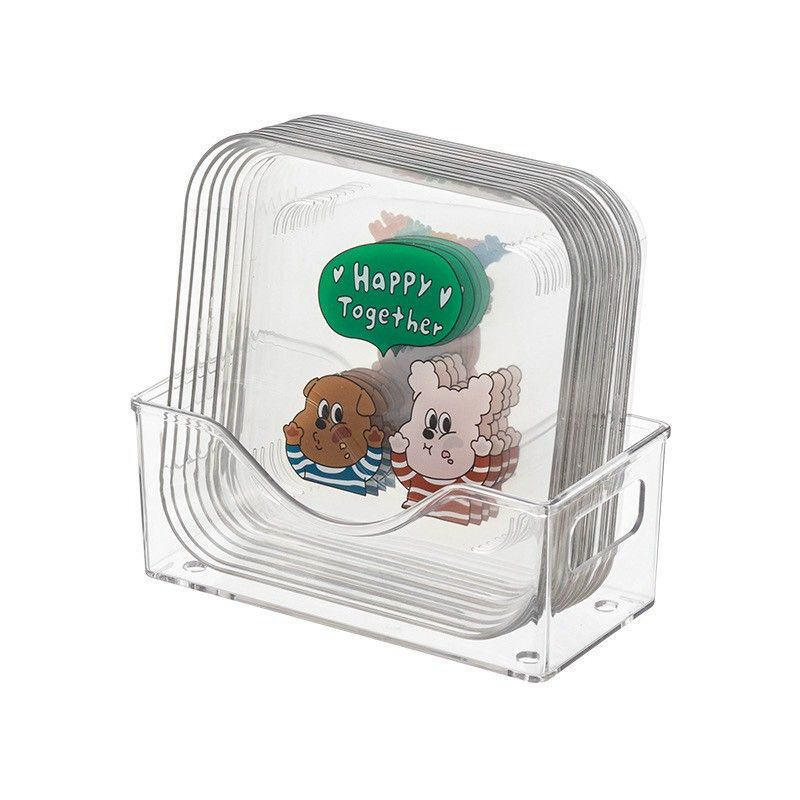 Bộ đĩa đủ hình , siêu dễ thương chất liệu nhựa  cao cấp giả sứ chống bị vỡ , có đế đựng tiện lợi
