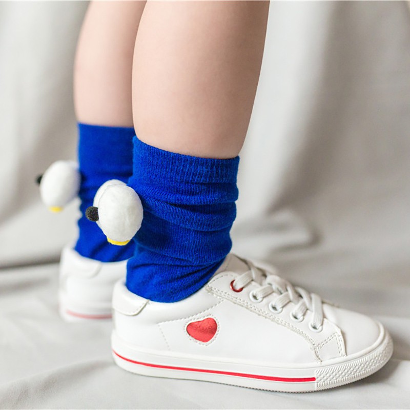 Vớ cotton dài thiết kế hình hoạt họa thời trang cho bé 2-8 tuổi