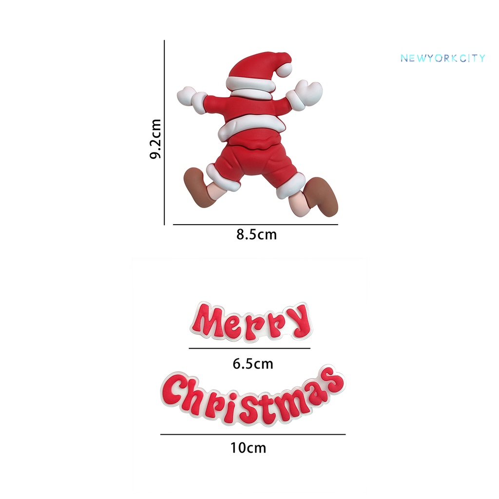 Cây Cắm Trang Trí Bánh Kem Hình Ông Già Noel Mềm Mại