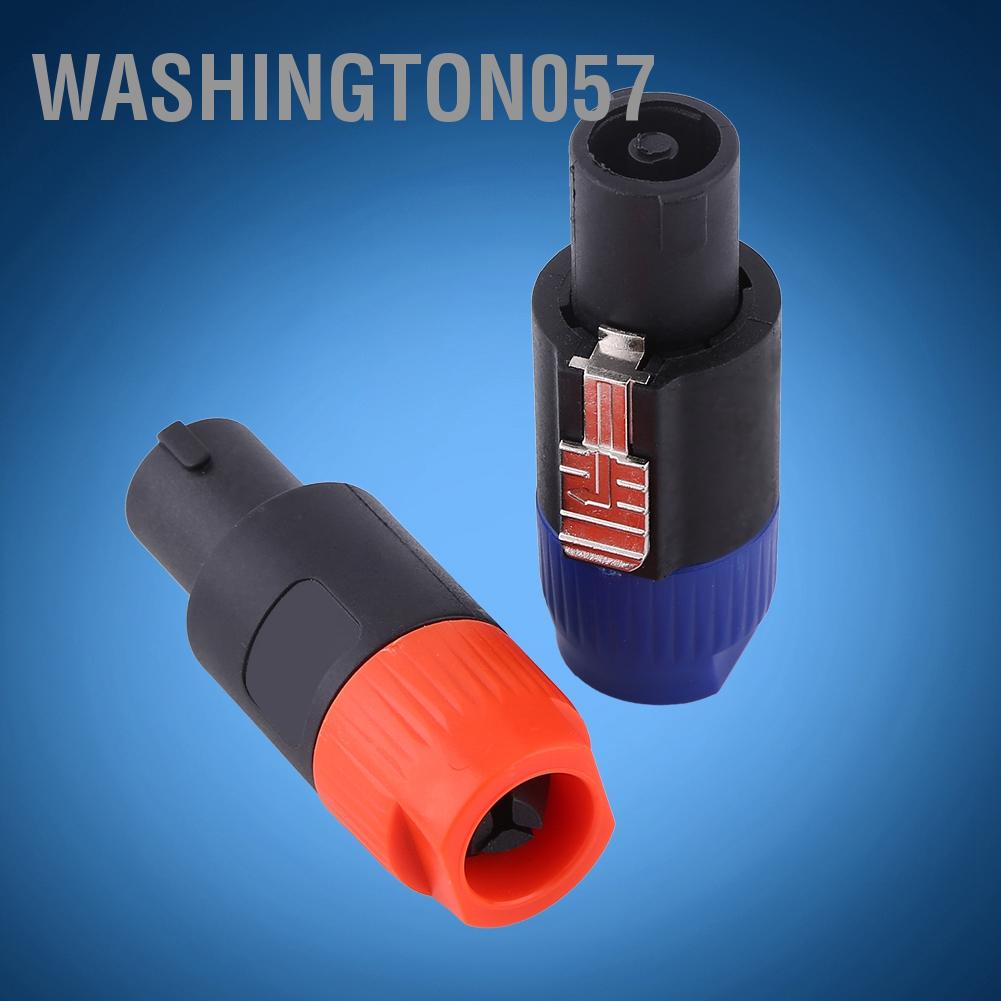 Washington057 4PCS NL4FC Male Plug Speaker Audio Cable Cord Adapter Connector