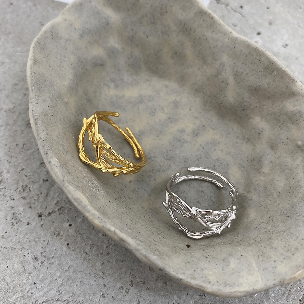 Nhẫn Hình Cây Tre Thiết Kế Đơn Giản Cho Nữ