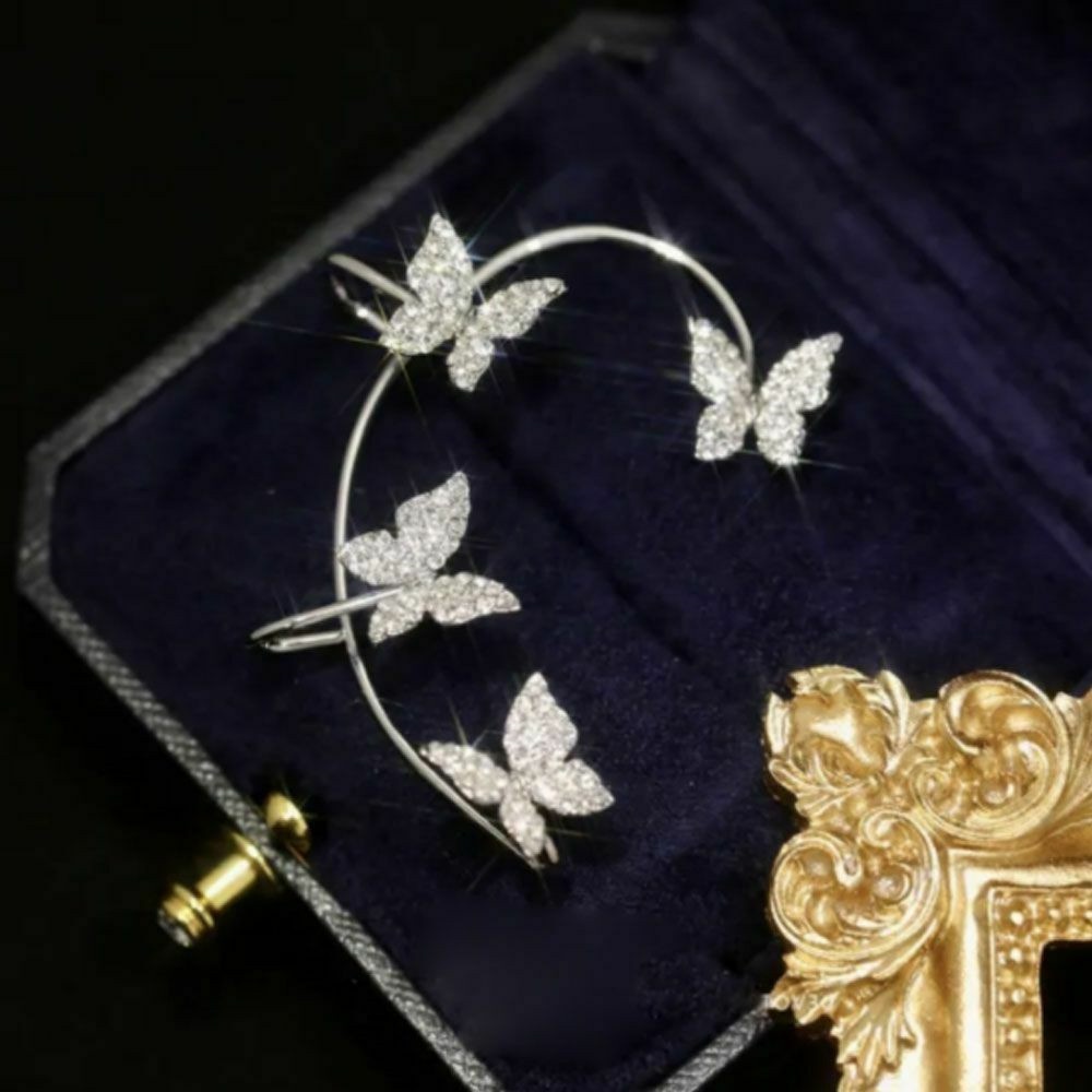 1 Khuyên kẹp vành tai hình bướm thanh lịch thời trang cho nữ