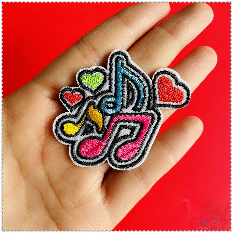 1 Sticker Ủi Thêu Hình Nốt Nhạc I Love Music