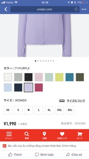 Áo chống nắng uniqlo