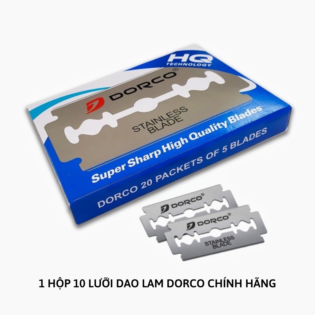 Lưỡi Dao Lam Cạo Râu DORCO ST300 | Công Nghệ Hàn Quốc Hộp Nhỏ 10 Lưỡi