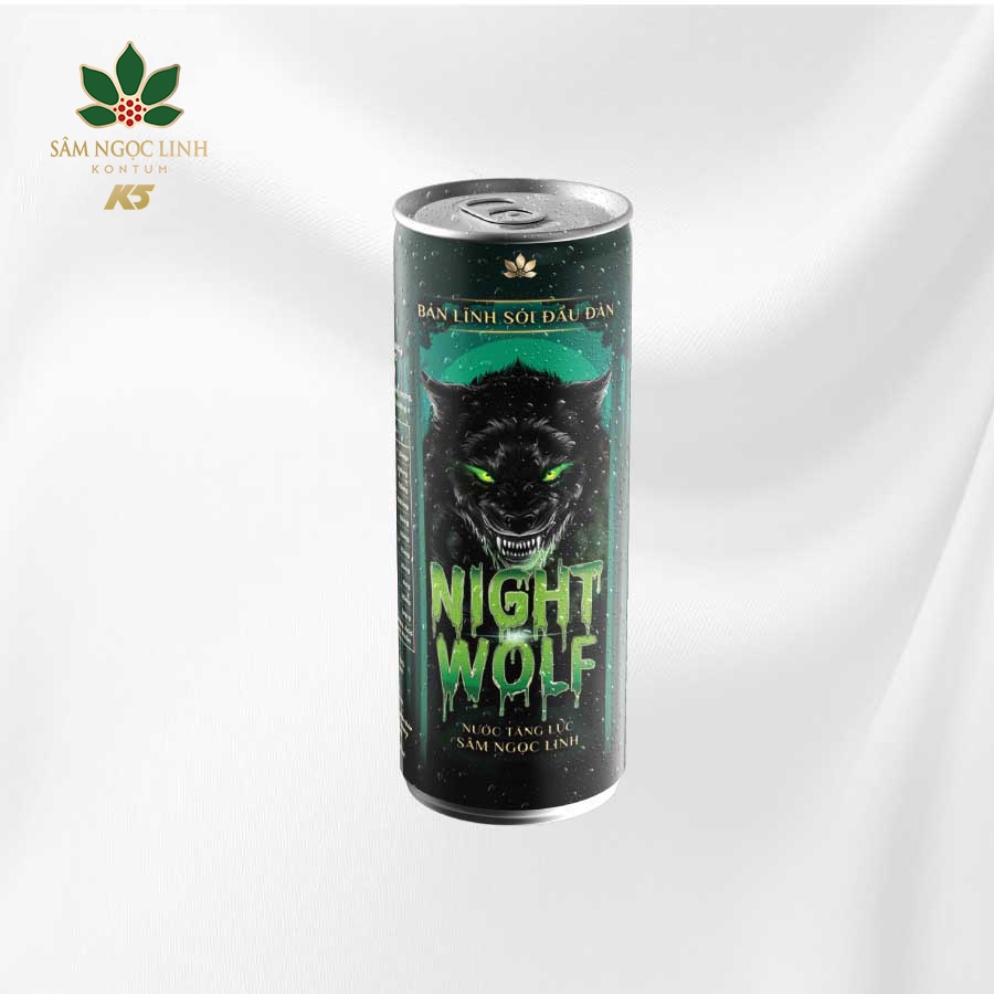 Nước Tăng Lực Night Wolf Sâm Ngọc Linh Lốc 6 Lon (320Ml/Lon)