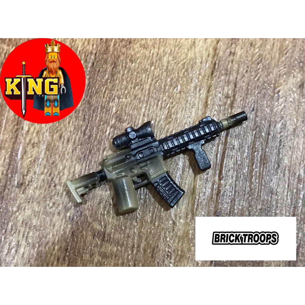 Bricktroops M4 mod 1-camouflage brown Phụ kiện đồ chơi
