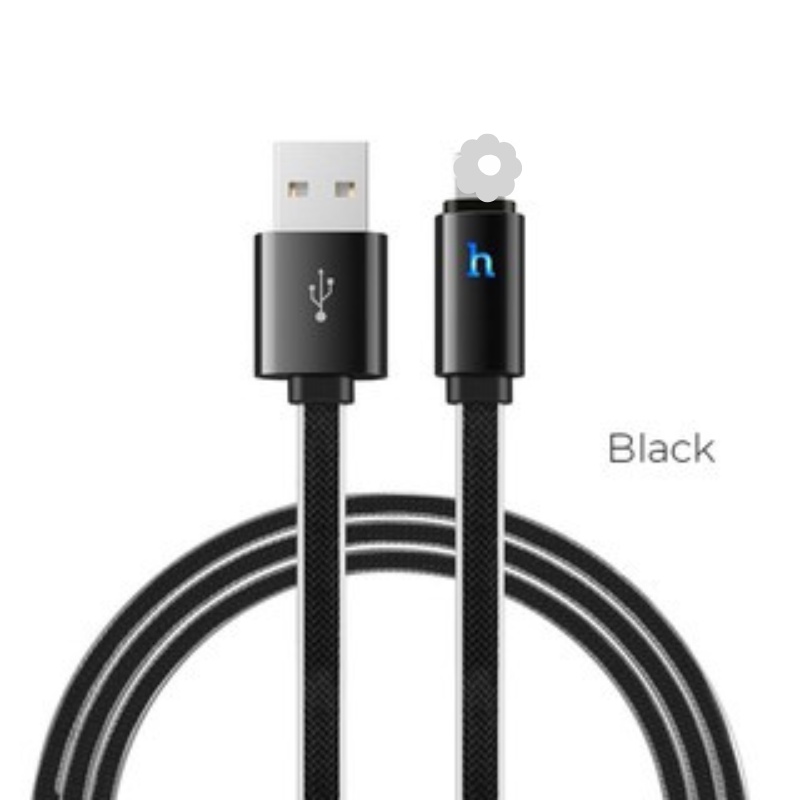 cáp sạc nhanh hoco upl12 1m2 plus cho ip/tablet táo có đèn led báo pin đầy