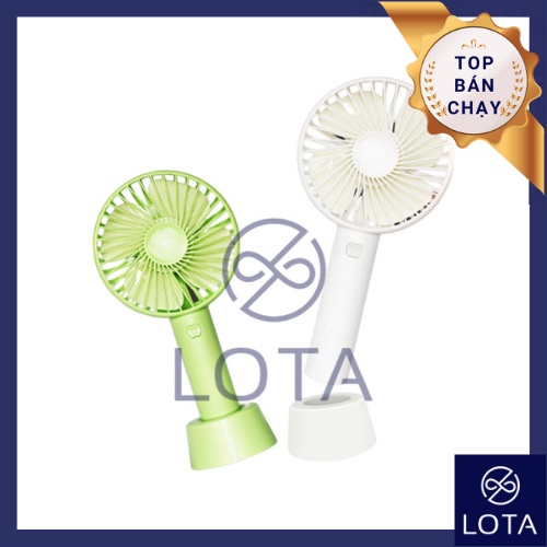 Quạt mini cầm tay có chân đế để bàn dùng pin sạc giá rẻ, quạt mini du lịch picnic pin sạc 3 - 5 tiếng, mini portable fan