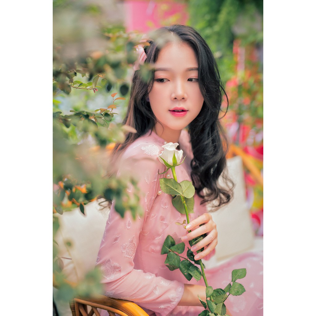 Sumire Store Áo dài Truyền thống Hồng Dao Hồng