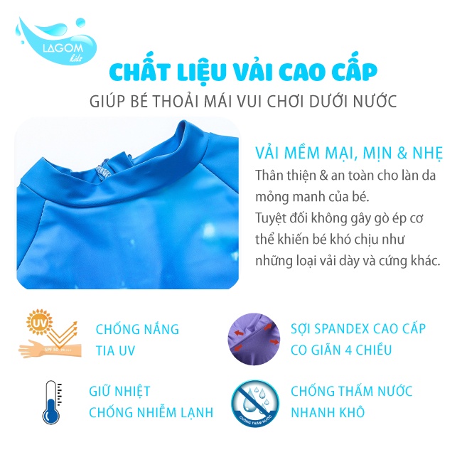 [17-35kg] Đồ Bơi Bé Trai Size Đại | Bộ Bơi Trẻ Em Liền Thân Họa Tiết Khủng Long