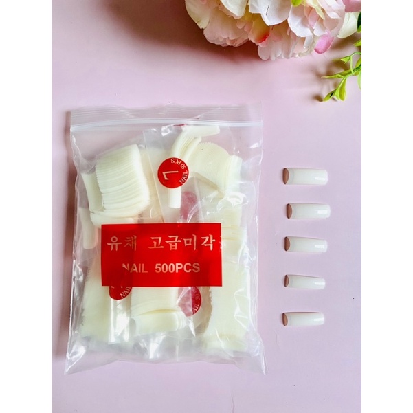 500 Móng nối hình vuông chính hãng đủ size 2 kiểu dáng-nhựa siêu dẽo