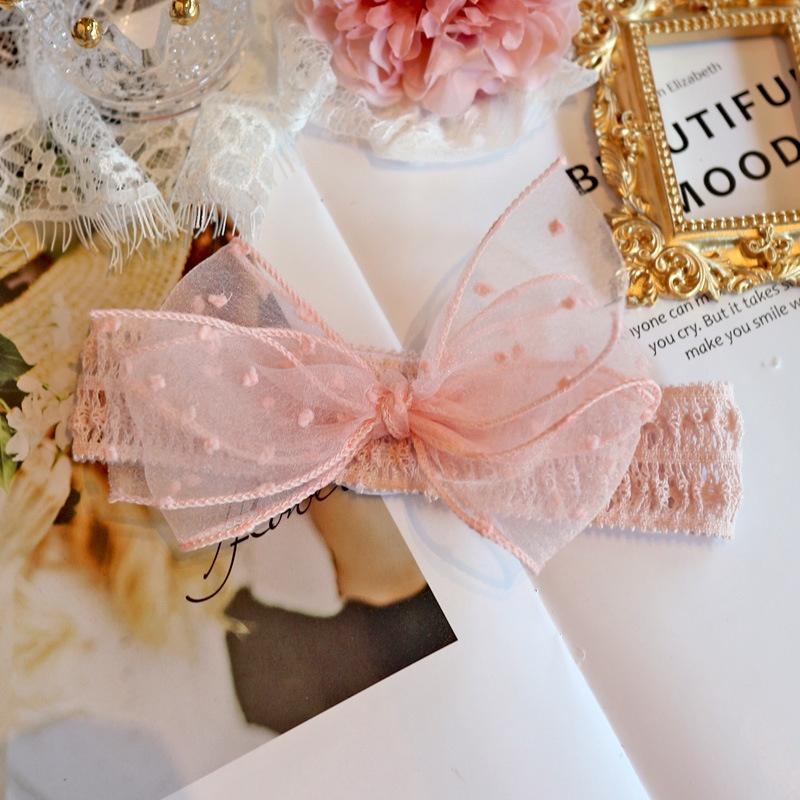 Turban/băng đô cài tóc vải voan lụa cao cấp Hàn Quốc phong cách công chúa cho bé