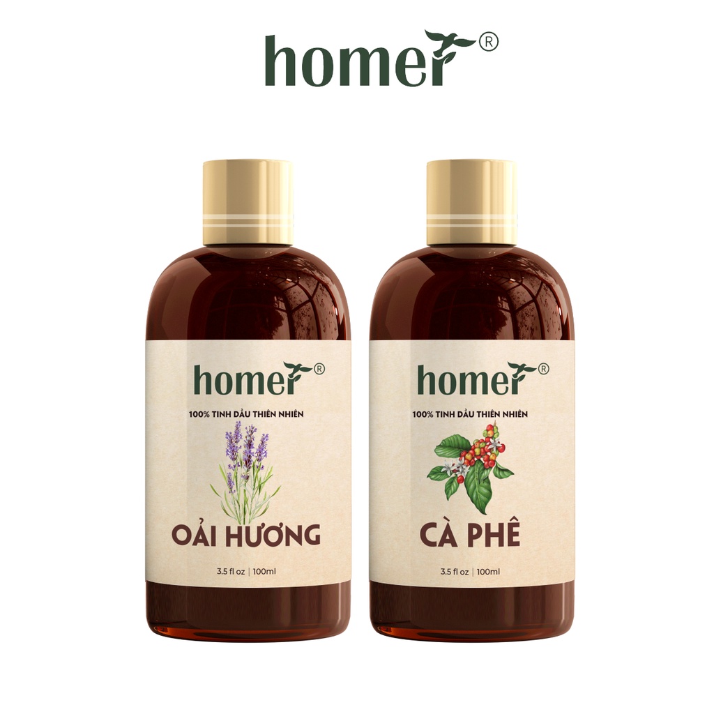 Combo 2 tinh dầu Oải Hương + Cà phê Homer 20ml/chai