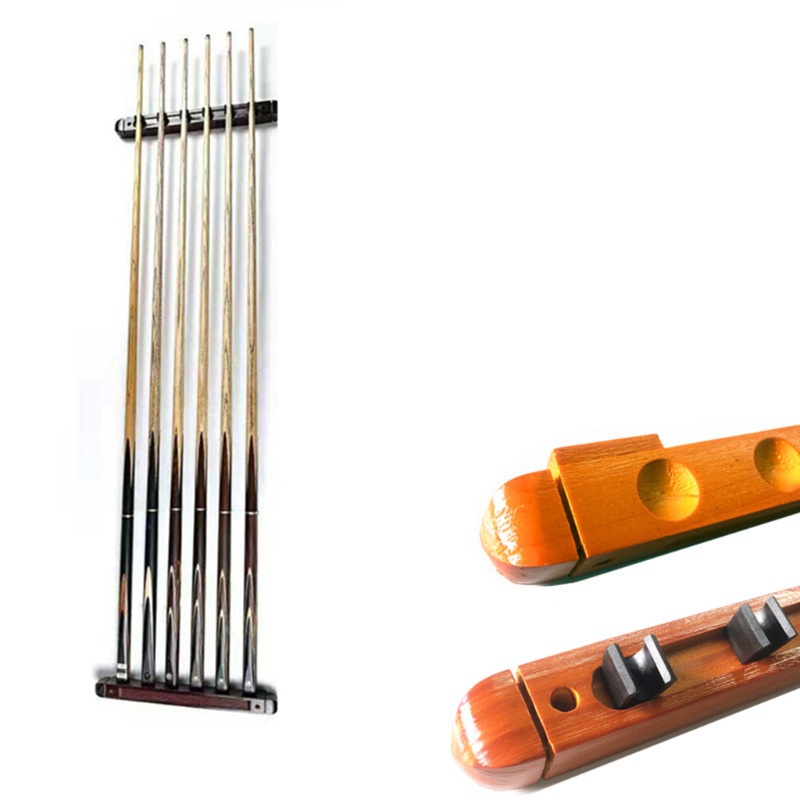 Giá Gỗ 6 Kẹp Gắn Tường Treo Cây Cơ Bi Da Chuyên Dụng