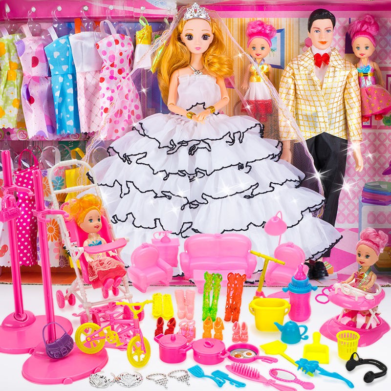 Bộ Đồ Chơi Búp Bê Barbie Xinh Xắn Dành Cho Bé
