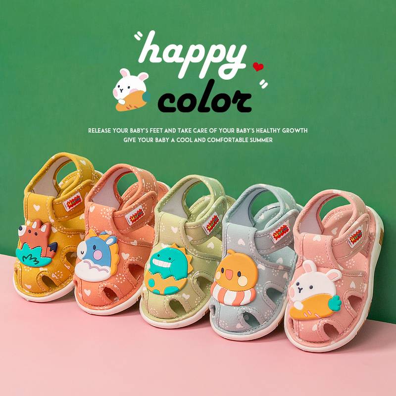 Cheerful Mario Giày sandal  có kèn tập đi quai mềm đế êm chất lượng cao thời trang giày âm thanh cho bé sơ sinh