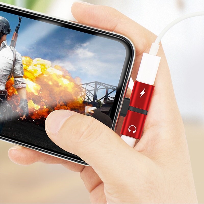 Cáp chuyển đổi tai nghe 2 trong 1 vừa sạc vừa cắm tai nghe cổng cho ĐT