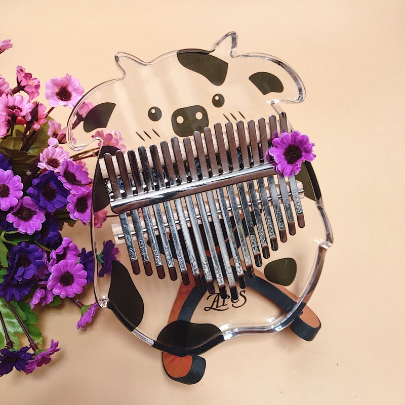 Đàn Kalimba Trong Suốt ARES Hình Bò Sữa AC01