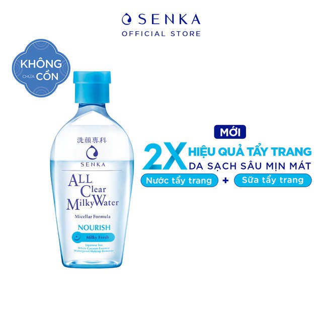 Nước Tẩy Trang Senka Micellar Dưỡng Trắng All Clear Water Micellar Formual White