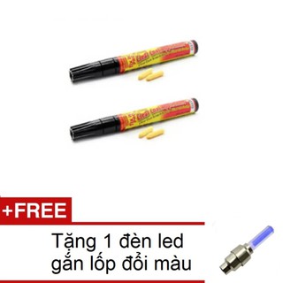 Bộ 2 Bút Xóa Vết Xước Cho Ô Tô Xe Máy 206164 2A  + Tặng 1 đèn led gắn lốp đổi màu 206131 [SKM]