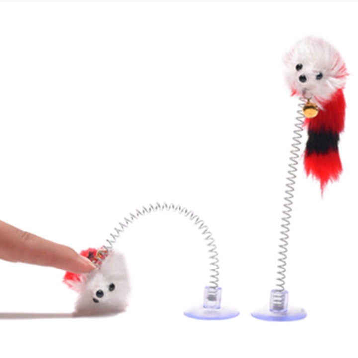 Chuột Lò Xo, Bướm lò xo Có Đầu Hút Cố Định - Đồ chơi cho mèo