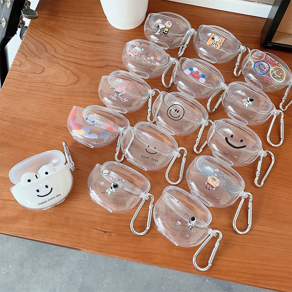 Vỏ Bảo Vệ Hộp Sạc Tai nghe không dây OPPO Enco Air 2Pro 2i Bằng TPU Mềm Hình Hoa Mặt Cười Patrick Star SpongeBob Spaceman Snoopy