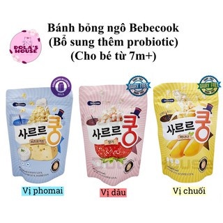 Bánh ăn dặm hữu cơ Bebecook Hàn Quốc cho bé - cung cấp thêm dưỡng chất cho trẻ nhỏ an toàn sử dụng date 6/2023